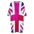 thumbnail image 4 of Pink And Purple Union Jack Flag Sleepshirts For Sleeping Travels Loose Sleepdress Pajama Dress Soft Nightdress Sleepwear, 4 of 7