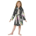 thumbnail image 6 of FORMRS Niños Bathrobe Unisex Hooded Robe Soft Plush Pajamas Sleepwear, Size 2-3T, Colorful White, 6 of 7