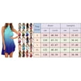 thumbnail image 2 of XIUH Robe Femme Col Haut Irrégulier Froncé Imprimé Sans Manches à Volants Robe Décontractée Épaules Dénudées Ample Fluide Courte Bleue G, 2 of 5