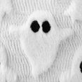 thumbnail image 3 of Halloween Ghost Lumbar Throw Pillow Cover, Cute Tufted Knit Decorative Cushion Case for Sofa Couch, Spooky Soft Plush Fuzzy Fall Holiday Home Decor, 12x20 Inch, White, 3 of 6