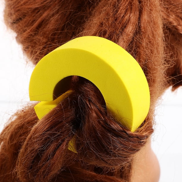 Nestingho 12Ud Anillo Esponja Para Rizar Amarillo Protección Sin Calor Y Sujeción Estable