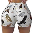 thumbnail image 2 of Balery Animal Bird Pantalones cortos de entrenamiento estampados para mujer, sin costuras, ajustados, para gimnasio, yoga, correr, deportes, ejercicio activo, fitness.-Large, 2 of 8