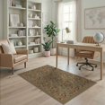 thumbnail image 2 of ODIKA 4'x6' Brown Multicolor Mosaic Design Washable Area Rug Playful Geometric Pattern with Vibrant Accents for Home Office, Under Desk, Non-Slip Chair-Friendly, Flatwoven, 2 of 7