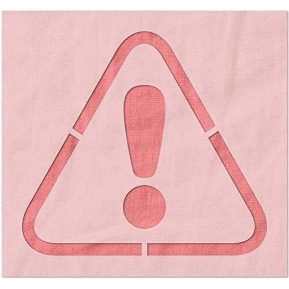 Caution Warning Symbol Stencil, 24 x 22 inches, 14 Mil Mylar Plastic, Stencil Stop