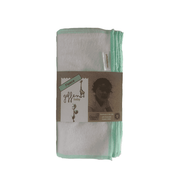 Reusable Baby Wipes, Hemp & Organic Cotton Fleece, Soft Washable Cloth Wipes for Diapering