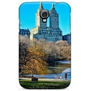 Galaxy S4 Hard Back With Bumper Silicone Gel Tpu Case Cover Frozen Central Park Lake
