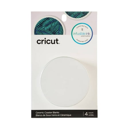

6 Packs: 4 ct. (24 total) Cricut® Round Coaster Blanks