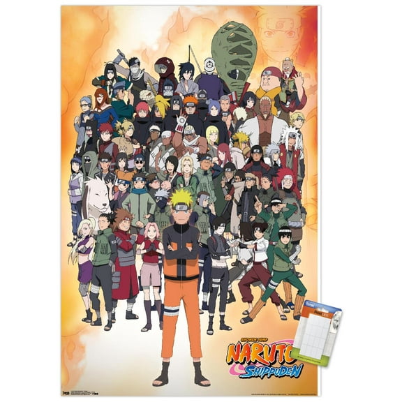 Naruto Shippuden - Group Wall Poster, 14.725" x 22.375"