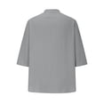 thumbnail image 5 of Bovxnpu 3/4 Length Sleeve Womens Tops, Cotton Dressy Casual Blouses for Women, Women's V-Neck Loose Button Imitation Cotton And Linen Tunic Summer Shirt Blouse XXL, 5 of 5