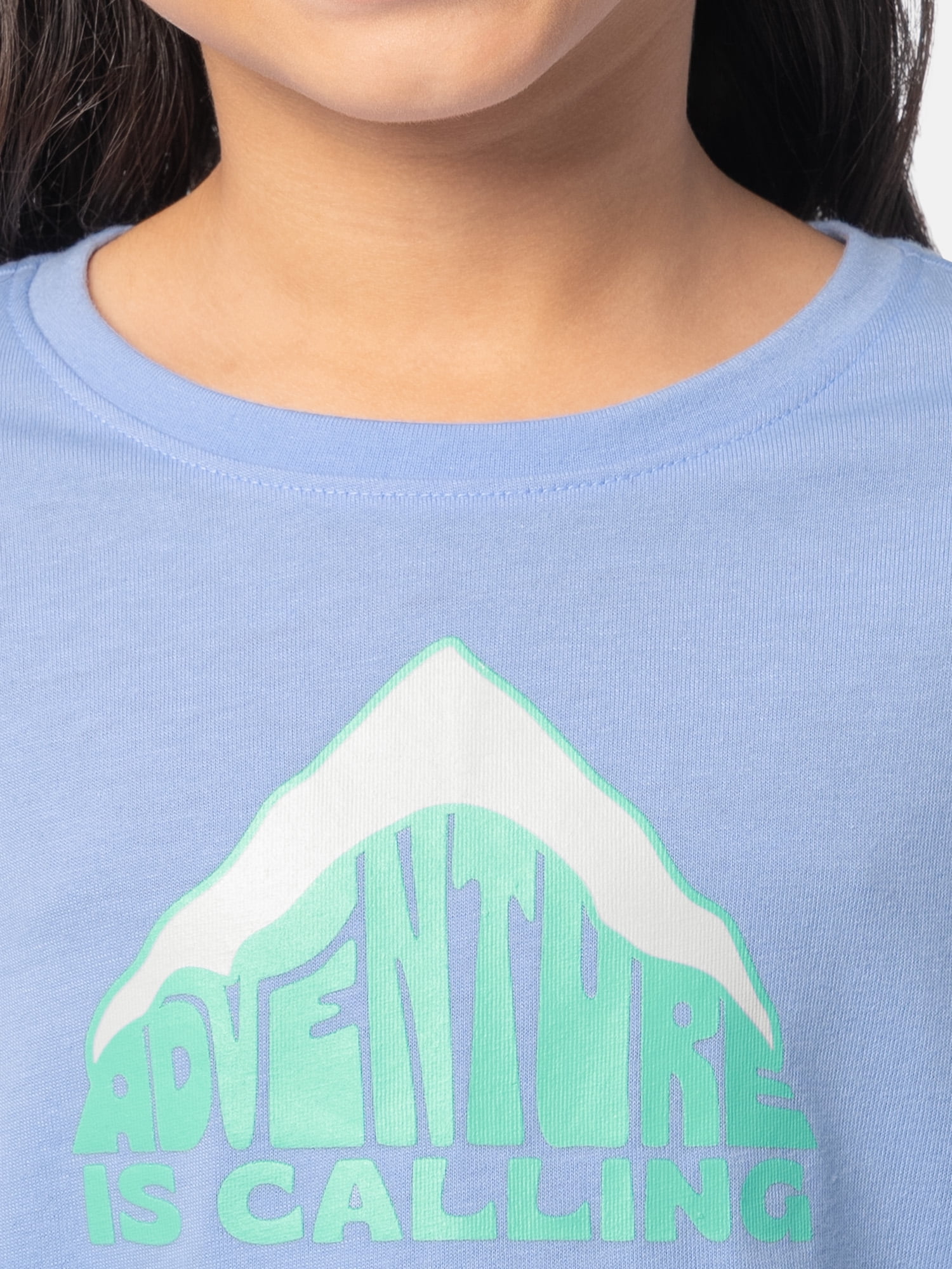 Ozark Trail Girl's Graphic Long Sleeve Tee, Sizes 4-18 & Plus