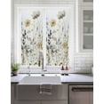 thumbnail image 2 of Window Privacy Film Rustic Flowers Stained Glass Window Film Decorative Sun Block Window Cover Watercolor Botanical Floral Herbs Plants Window Clings Static Adhesive Sticker for Bathroom 19.6"x39.3", 2 of 7