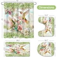 thumbnail image 6 of 4 Pcs Green Hummingbird Flower Shower Curtain Sets with Rugs for Bathroom Decor, Rustic Floral Bathroom Sets with Shower Curtain and Rugs, Bathroom Curtain Set with Mats (Hooks Not Included), 6 of 6