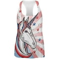 thumbnail image 1 of 4th of July Freedom is Magical Unicorn All Over Womens Work Out Tank Top Multi 2XL, 1 of 2
