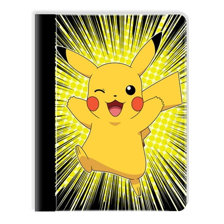 Pokémon Composition Writing Notebook, 9.75 in, 100 Sheets, Wide Ruled, Yellow