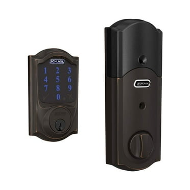 Grade 1 Touchscreen Deadbolt Lock, Connect Series, Camelot Trim, Antique Bronze Finish