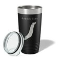 thumbnail image 2 of Redfish Lake Map Tumbler Travel Mug Insulated Laser Engraved Coffee Cup Idaho 20 oz Black, 2 of 5
