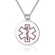 thumbnail image 4 of Collar con colgante de cruz grabada con identificación de alerta, joyería para hombres y mujeres rojo, 4 of 7