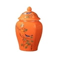 thumbnail image 6 of Ceramic Ginger Jar Vase Chinoiserie Chinese Style Traditional Porcelain Jars Asian Ginger Jar for Home Decor Table Decoration Weddings Home Persimmon, 6 of 8