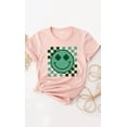 thumbnail image 6 of Checkered Clover Smiley St Patricks Graphic Tee T-Shirt, 6 of 8