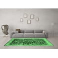 thumbnail image 3 of Ahgly Company Indoor Square Oriental Emerald Green Industrial Area Rugs, 4' Square, 3 of 4