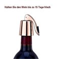 thumbnail image 2 of Stainless Steel Wine Bottle Stopper with Silicone - Expandable Wine Bottle Stopper - Reusable - Keep Wine Fresh (Rose Gold 2), 2 of 5