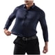 thumbnail image 2 of pstuiky camisas de manga larga para hombre, Camisa informal de manga larga con botones y elástico para hombre Tops casuales para hombres xxl, 2 of 9