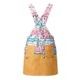 thumbnail image 5 of XAOFW Kids Girls Summer Dresses Sleeveless Ice Cream Printed Overalls Dress With Pocket Casual Suspender Dresses For Everyday Wear Versatile 12-13 Years, 5 of 7