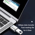 thumbnail image 4 of Adaptateur Type-c vers USB3.0 OTG Rechargeable Lecteur de Disque U Compact Portable pour de Nombreux Appareils Noir, 4 of 4