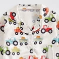 thumbnail image 4 of Boys 2‑Piece Collared Button‑Up Pajama Set with Cartoon Print,Soft Fabric Sleepwear for Boys 18-24 Months, 4 of 7