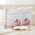 thumbnail image 3 of Pink Pumpkin Pillow Covers 2 Pack Thanksgiving Fall Pillowcase Waterproof Outdoor Throw Pillow Cover for Patio Garden Square Cushion 24”x24”, 3 of 9