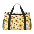 thumbnail image 1 of Fotbe European-style Pattern Sunflower A Bolsa de Viaje con Estampado, Bolsa de Fin de Semana para Mujer con Compartimento para Zapatos, Bolsa de Gimnasio con Bolsillo Húmedo, 1 of 7