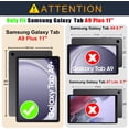 thumbnail image 2 of HCTian Case for Samsung Galaxy Tab S9 11 inch (X710/X716B/X718U) 2023/Tab S9 FE 11" (SM-X510/X516),Slim Stand Hard Back Shell Protective Smart Cover with Auto Wake/Sleep Function, 2 of 9