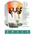 thumbnail image 2 of Black Women Tie Up Curtains for Windows 63 Inch Length Balloon Curtains Kitchen Adjustable Balloon Window Shade African Southwestern Boho Orange Yellow Tie Up Valance Bathroom Curtain Window 46"x63", 2 of 6