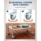 thumbnail image 2 of Mesa de trabajo comercial de acero inoxidable - Resistente y móvil con ruedas bloqueables y estante ajustable - Ideal para cocina industrial, restaurante, garaje y exteriores - Tamaño 24x48in, 2 of 7