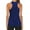 Dark blue, variant on Women's Workout Tank Tops Sleeveless Pleated Gym Athletic Racerback Summer Yoga Shirts