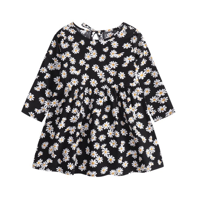 LOVZFMLL Robe Sans Manches à Imprimé Floral Mignon pour Tout-Petits