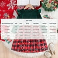 thumbnail image 3 of NAISIBABY Girls Christmas Dresses with Long Sleeve, Crewneck Plaid Tulle Fall Winter Party Velour Dresses Red 3T, 3 of 9