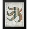 thumbnail image 2 of Fab Funky 12x14 Black Modern Framed Museum Art Print Titled - Distressed Wood Style Starfish 2, 2 of 5