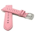 thumbnail image 3 of Bandini Mens Leather Rally Strap - Breathable Perforated Racing Watch Band - Replacement Racer Rally Band for Classic and Smart Watch - Pink 18mm Watch Band, 3 of 5