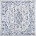 thumbnail image 2 of JONATHAN Y SANTA MONICA 5' Square Area Rug, Rozetta Boho Medallion Textured Weave - Gray/Navy, SMB102B-5SQ, 2 of 3