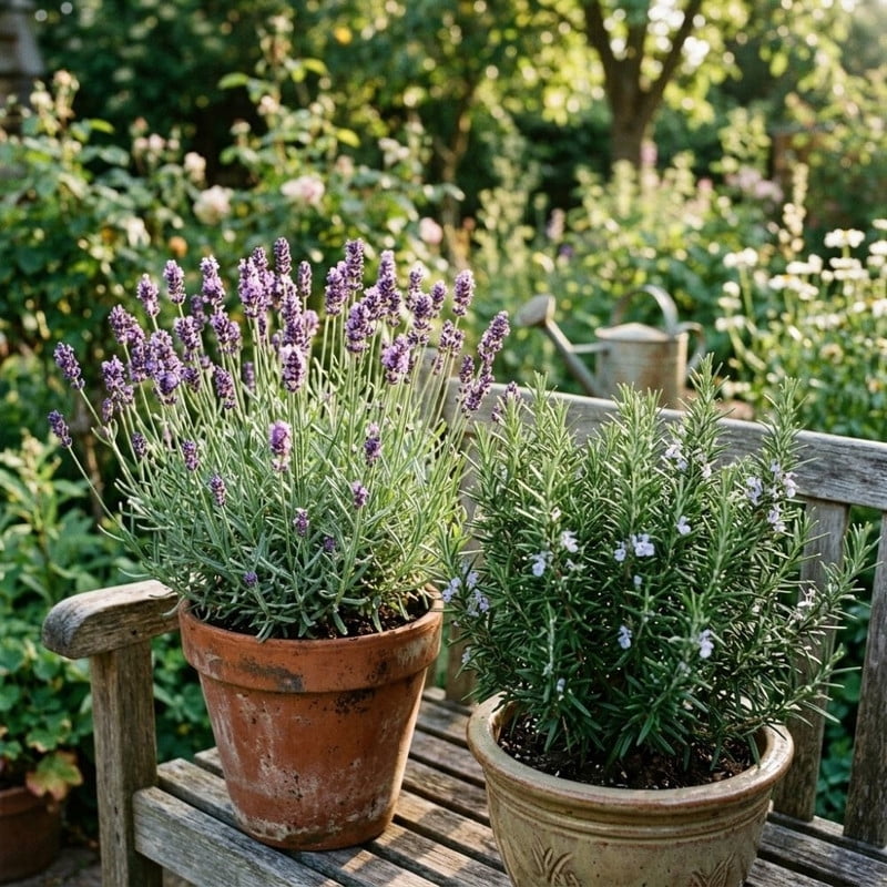 Rosemary Live Herb Plant, 4 to 6 Inch Indoor Outdoor Potted Plant, Perennial Rosemary for Outdoor