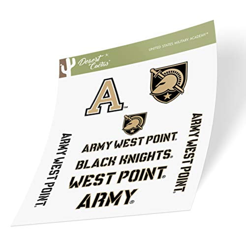 United States Military Academy USMA Black Knights NCAA Army West Point Sticker Vinyl Decal Laptop Water Bottle Car Scrapbook (Type 2 Sheet)