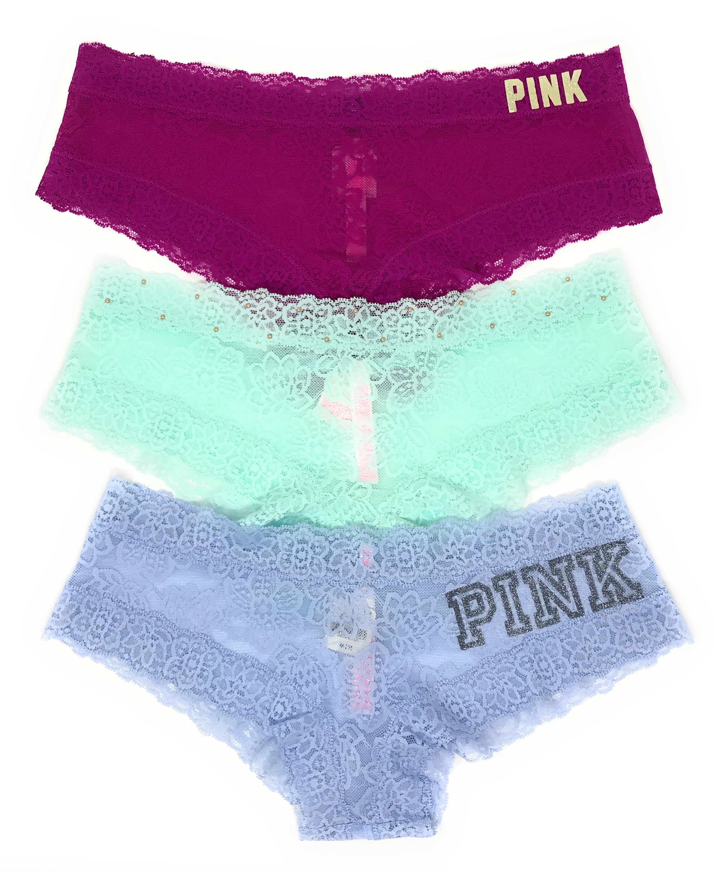 Victoria's Secret PINK Cheekster Panty Set of 3 