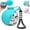 Blue, variant on Three Tree Portable 2-in-1 10 fl oz Pink Plastic Dog Water Bottle