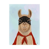 Trademark Fine Art 'Super Llama' Canvas Art by Fab Funky