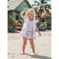 thumbnail image 6 of BemeyourBBs Toddler Baby Girl 3 Piece Swimsuit with Cover up Set Infant Bathing Suit Sleeveless Stripe Halter Top Bikini Bottom Coverups Set Summer Pool Beachwear, 6 of 9