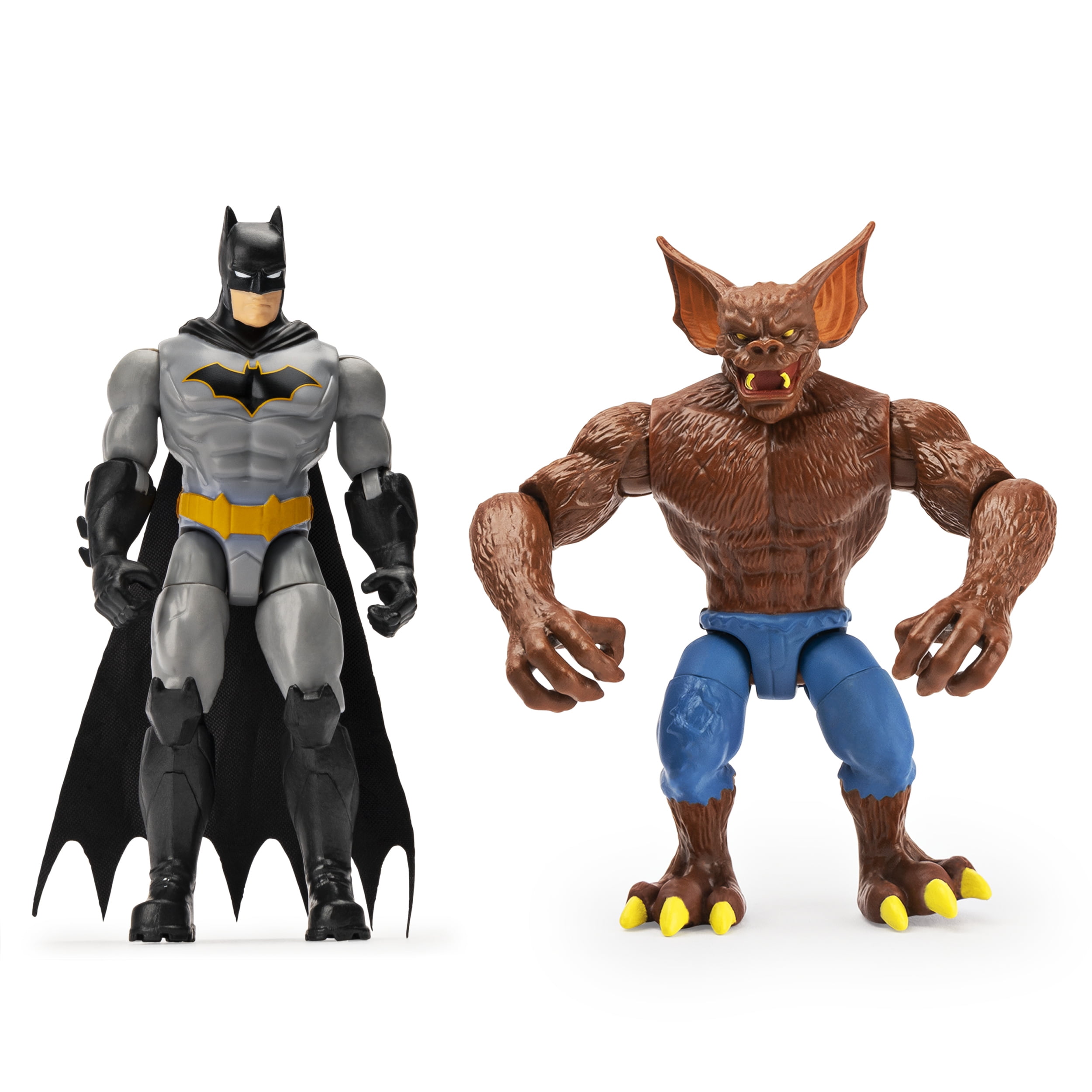 DC Comics Batman, 4-Inch BATMAN and MAN-BAT Action Figures with 6 ...