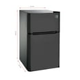 thumbnail image 2 of RCA 3.2 Cu Ft Two Door Mini Fridge with Freezer RFR832, Black, 2 of 8