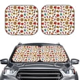 thumbnail image 2 of Goofa Hot Dog Pizza Pattern 2 Piece Car Windshield Sun Shade Foldable | Front Windshield Shade for Sun, Heat and UV Rays | Sunshade for Car Front Window-Medium, 2 of 7
