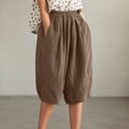 thumbnail image 2 of Rhuody Women'S Pants Empire Waist Wide Leg Relax Fit Solid Color Trousers With Pocket Classic Bottoms 2Xl Khaki, 2 of 4